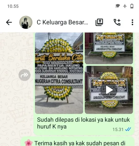 Pengiriman Papan Bunga Duka Tanjunganom Butuh