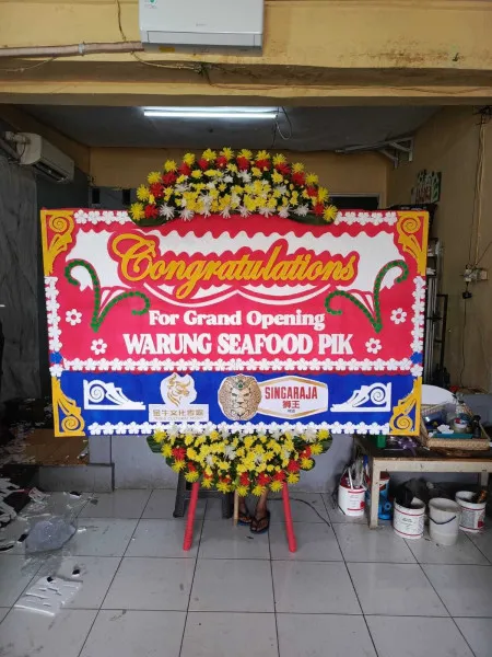 Papan Bunga Ucapan Selamat Tanjunganom Butuh